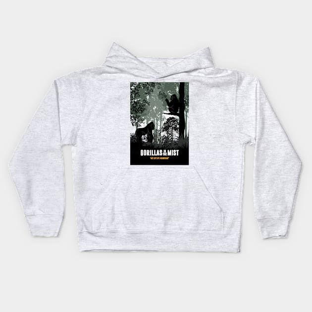 Gorillas in the Mist - Alternative Movie Poster Kids Hoodie by MoviePosterBoy